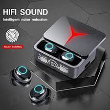 M90 Pro TWS Wireless Touch Control Earbuds Noise Reduction Stereo Bluetooth Earphones, LED Display Headset with Power Bank Charging Compatible with all Devices