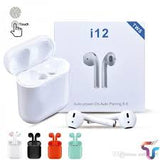 Mini Headphones Wireless Bluetooth 5.0 i12 Tws EarbudsTouch Control Earphones Headsets for Iphone Samsung Xiaomi Huawei For iOS And Android - White