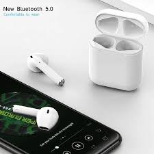 Mini Headphones Wireless Bluetooth 5.0 i12 Tws EarbudsTouch Control Earphones Headsets for Iphone Samsung Xiaomi Huawei For iOS And Android - White